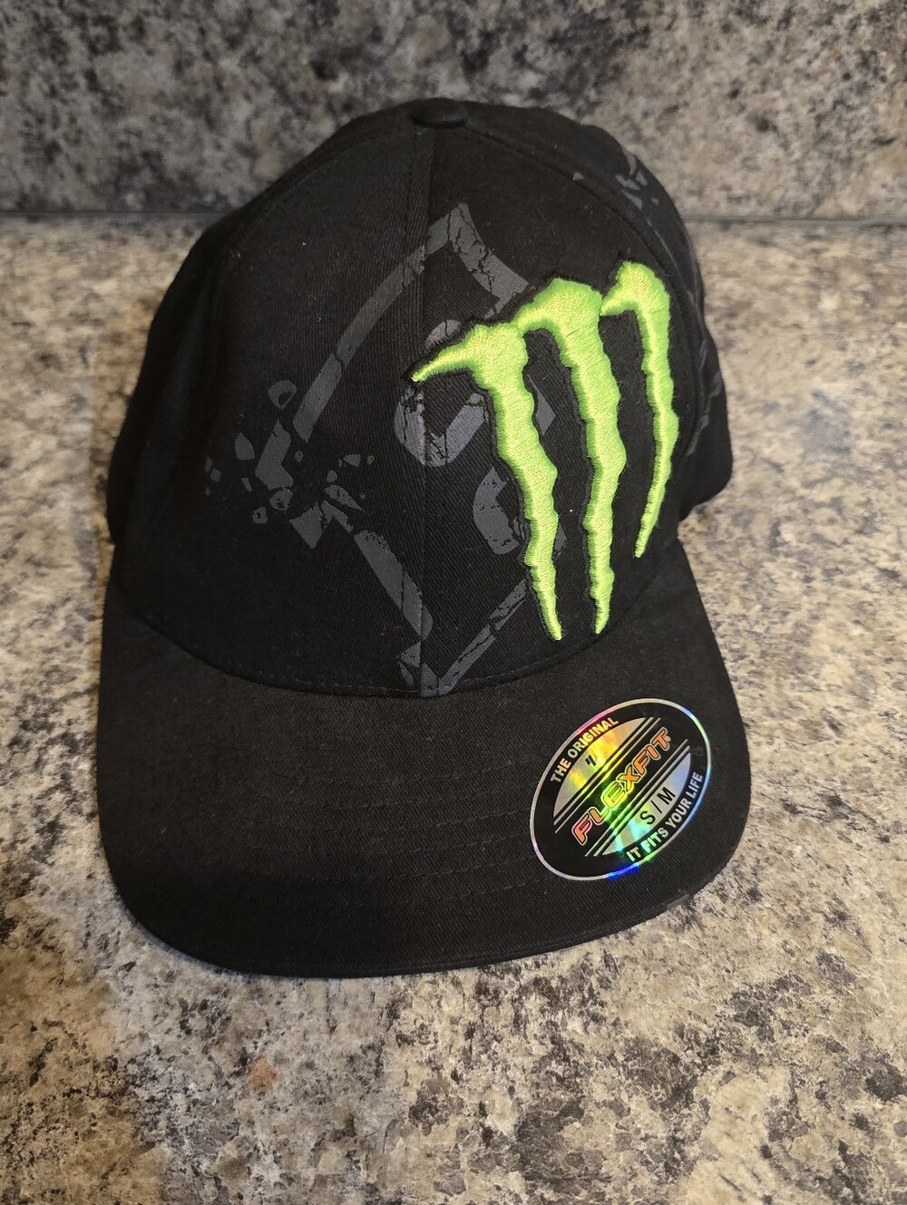Vintage Monster Energy Fox Racing Hat Cap Motocross Ricky Carmichael Flex S/M